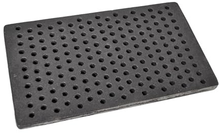SEZAM grille de four en fonte avec trous - cheminée - Grille d'angle - Différentes dimensions (34,5 x