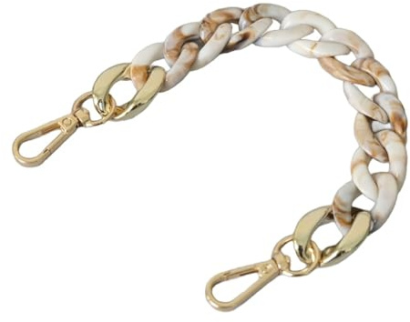 Blausky 1 Stück Kurze Universal Handykette,28cm Acrylkette Handy-Lanyard mit Karabiner,Handyanhänger Handy Schlüsselband,Taschenkette Charm Taschenanhänger Handygurt Handschlaufe,Beige
