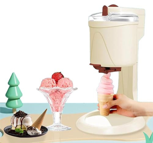 Selbstgemachte Eismaschine mit Automatischem Rühren, Tragbare Mini-Softeismaschinen, DIY-Küchenfrucht-Softeismaschine, Joghurt-Sorbet-Eiscreme-Werkzeug, for Zapfen, Eisbecher, Schneebecher,B