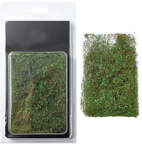 SOFPLATE Enredaderas Realistas Césped Artificial En Miniatura Hojas Verdes Pequeñas Accesorios de Ferrocarril Simulación de Grupos de Vegetación Modelo de Planta de Jardín Estático Arbustos para Model
