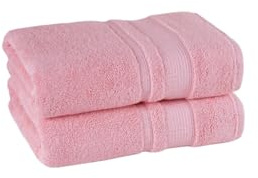 Sterling Mill 600 GSM Turkish Cotton Hand Towel 2-Pack – Dusty Pink | 600 GSM Turkish Ring-Spun Cotton | Ultra Soft, Highly Absorbent & Durable | Luxury Hotel Quality | Pack of 2 (50x90cm)