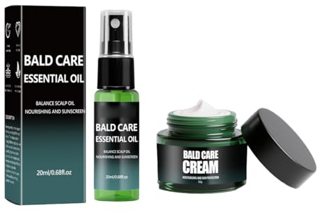 OIXEY 2 unidades Crema contra la calvicie, crema para después del afeitado para hombres, hidratante y reparadora Skinhead Care, contra las irritaciones cutáneas y las quemaduras solares.