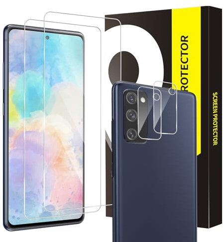 Cable Leader 2+2 Stück Schutzfolie für Panzerglas für Samsung Galaxy S20 FE 5G, 9H Gehärtetem Splitterfrei Ultra-Klar Bläschenfrei S20 FE Schutzglas, 2.5D Anti-Fingerabdruck Samsung S20 FE Glasfolie