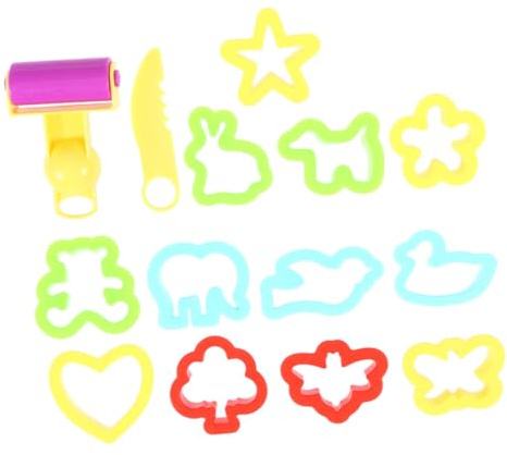 ERINGOGO Outils de Modelage d'argile en Plastique 28 Pièces pour Garçon et Filles, Moules DIY Multicolores, Kit de Pâte à Modeler Éducatif, Adapté aux Filles et Garçons, Style Aléatoire