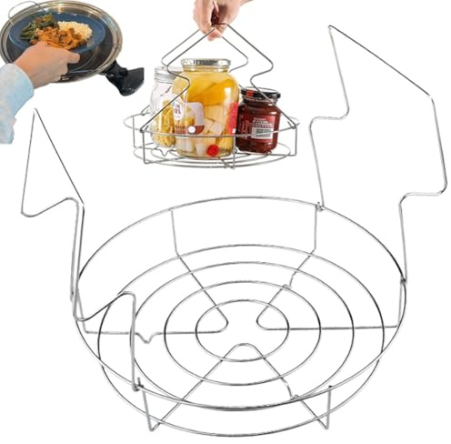 Stove Top Steamer for Reheating Food, Steam Tray Food Reheating Pan, Multi-purpose Steaming Rack for Pot, Stainless Steel Kitchen Cooking Steamer Pots, Cooling Baking Racks for Veggies(#A*1)