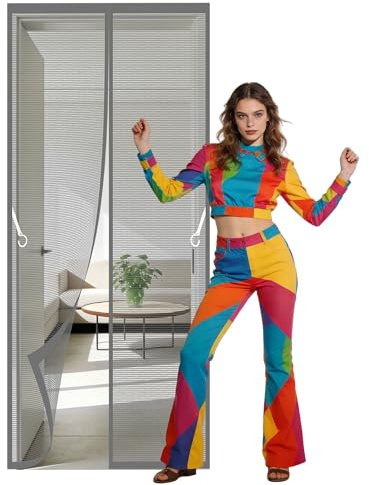 Zanzariera Magnetica Finestra 85 x 286 cm Facile da Installare Porte Anti Zanzare Anti Zanzare Insetti per Ideale Porte da Balcone, Cantine, Terrazze, Grigio