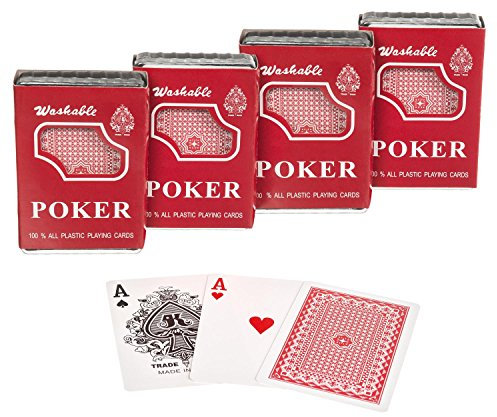 GOODS+GADGETS Royal Kunststoff Poker-Karten Plastikkarten Spielkarten aus 100% Plastik; 4 Decks