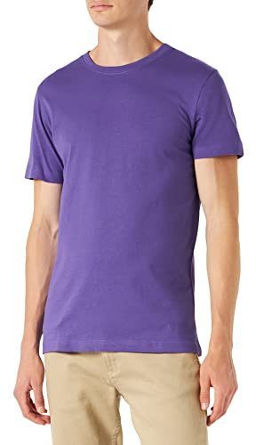 Build Your Brand Maglietta da uomo, girocollo, basic, disponibile in diversi colori, taglie da XS a 5XL, Uomo, T-shirt, BY004, Viola - Ultraviolet, XS