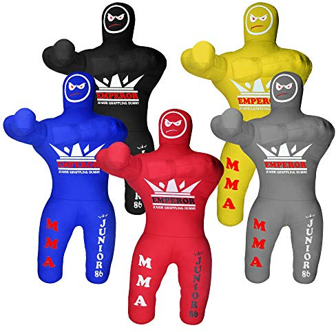 Emperor Barn Funling Dummy för MMA, boxning, BJJ, Judo, Blå (Ofylld Canvas, 100 cm, L, 70 lbs, Unisex, Ålder 3+, EMX)