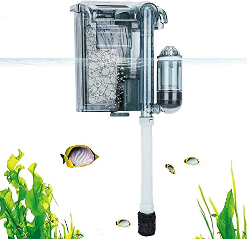 AstroAqua Filtro Mochila Externo para Acuarios y Peceras - Incluye Canutillos Cerámicos y Prefiltro