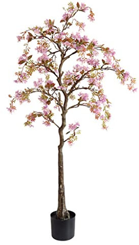 SmPinnaA Künstlicher Baum, Begonien-Blumenbaum, Innendekoration, Bonsai-Ornamente, 140 cm Große Kunstpflanze Im Topf Für Drinnen Und Draußen