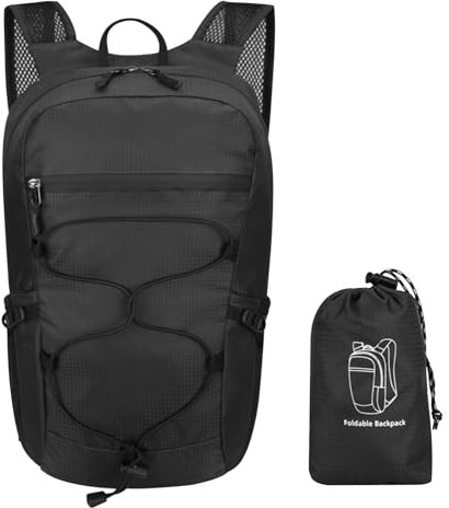Disnace Faltbarer Rucksack Multifunktionaler Tagesrucksack Wasserdichter Wanderrucksack mit Aufbewahrungstasche Trekkingrucksack für OutdoorSport Reisen Wandern Wandern Camping Radfahren