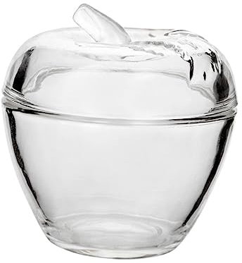 PLAFOPE Elegant Glass Storage Jars Snackle Box Container with Lid for Snacks and Candy
