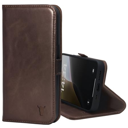 TORRO Leather Case Compatible with iPhone 17e and iPhone 16e (6.1” 2026/2025) - Premium Leather Wallet Case with Kickstand and Card Slots (Dark Brown)