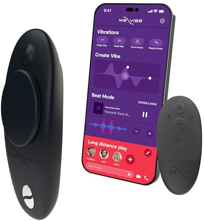 We-Vibe Moxie, Butterfly-Vibrator für Sie, tragbarer Auflege-Vibrator mit 10 starken Vibrationsmodi, klein & diskret, für unterwegs