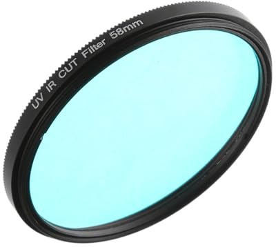 VYUHAksZ Filtro de Corte IR UV de Rayos X de Paso infrarrojo de Vidrio óptico de 58 mm, for cámara for Canon for Nikon DSLR