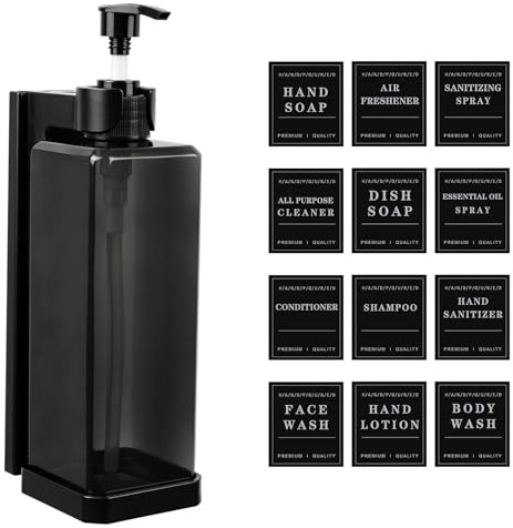 HNCY Seifenspender Wandbefestigung Ohne Bohren, 500ML Moderne Seifenspender | Seifenspender Wandmontage, Flaschen zum Befüllen Conditioner Shampoo & Duschgel Spender, Seifenspender Dusche Bad Hotel