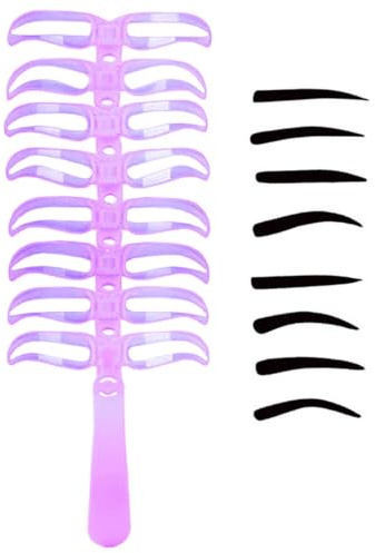 Pochoirs à Sourcils Gabarit sourcils lavable et réutilisable | Gabarit de 8 formes Pour Femmes Filles Débutantes Maison Salon Rendez-vous Fête Anniversaire