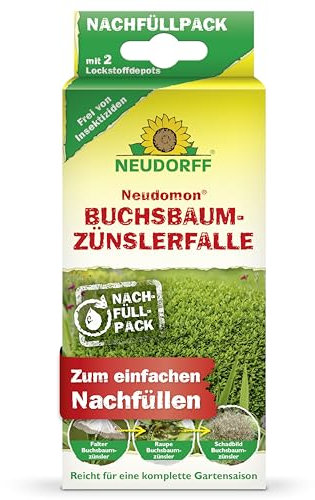 Neudorff Neudomon BuchsbaumzünslerFalle Nachfüllpack– Zum einfachen Nachfüllen der Zünslerfalle, insektizidfrei, 2 Stück