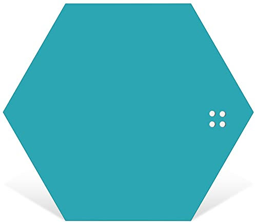 banjado Glas Magnettafel (40 x 35cm) - Magnetwand Glas - Magnetpinnwand als Memoboard - Pinnwand Magnettafel Küche, Büro, Kinderzimmer in der Türkis