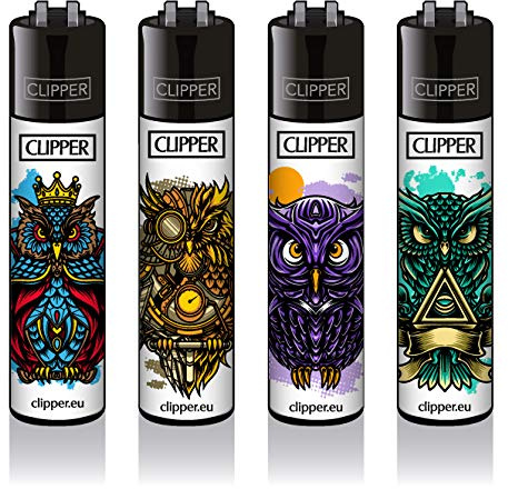 Clipper® Feuerzeuge - Owls #2-4er Set
