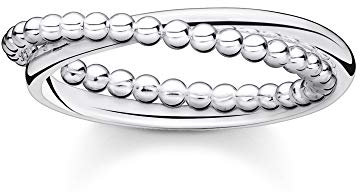 THOMAS SABO Ring doppel Kugeln silber 925 Sterling Silber TR2321-001-21-58