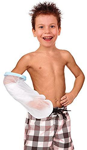 Promifun Kids Wasserdichter Gussabdeckungsarm für Duschbad,Armgussschutz,um Wunden trocken zu halten,wiederverwendbarer Gipsbeutel,wasserdichte Gusshülle für gebrochene Arme,Handgelenke,Hände