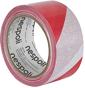 Nespoli N9930194789 Signalband, Weiß/Rot, 50 mm x 33 m, 50mm x 33m