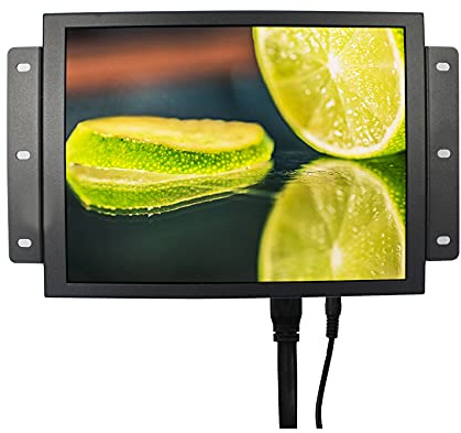 VSDISPLAY 10.4 inch 800x600 4:3 TFT Wall-Mounted Industrial Monitor | H/D VGA DVI port,Dual Speakers,Metal Shell,for Replacement Screen G104SN03 V1