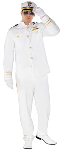 Morph Disfraz Capitan Barco Hombre, Disfraz Marinero Halloween Hombre, XL