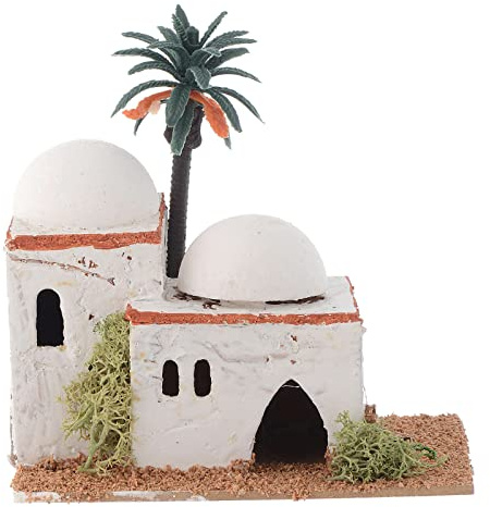 Holyart Arabisches Haus mit Palme 13x12x7cm für Krippe