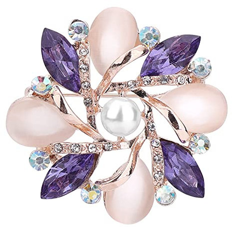 Yolev Rose Flower Brooch Pins Handmade Rose Floral Flower Brooches for Fashion Women Men Clothing Dresses Decoration Accessories