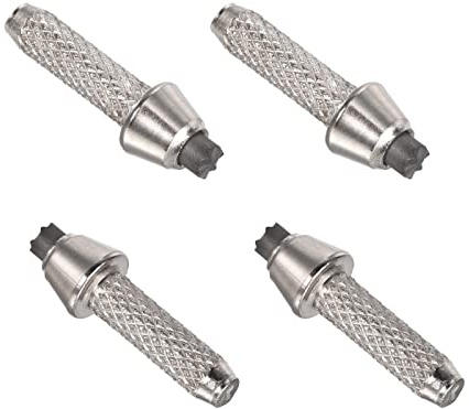 PATIKIL 9mm Punta Bastoncino Trekking Accessori 4pezzi Lega Alluminio Bastone Passeggio Bacchetta Protezioni Ricambio per Escursionismo Camminata Arrampicata