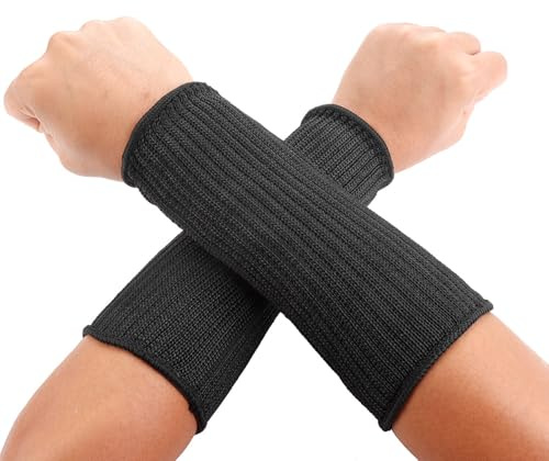 Underarmsskydd för Tunn Hud,armskyddshylsor för Män 1 Par Skärbeständiga ärmar,trådarmskydd Av Rostfritt Stål Skärning Repskydd Armskydd för Tunna(No. 10 22cm)