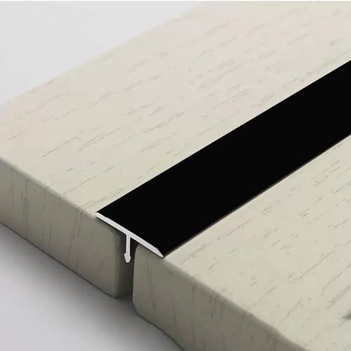 LIYI929GP Perfil De Transición De Aluminio Anodizado, Negro Blanco Dorado, Espesamiento 1-1.2mm Tira De Borde De Umbral Tira De Umbral De Transición, Robusto Tiras De Piso, Perfil Forma T Universal