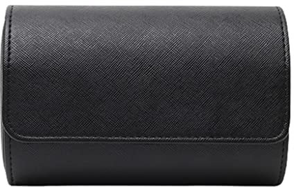 BONOOL 2-Slot-Uhrenrolle, Reise-Uhren-Aufbewahrungsbox mit abnehmbarem Anti-Rutsch-Kissen für die Aufbewahrung von Uhrenschmuck, Ledermaterial (Farbe: A)