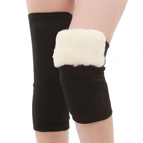 Knee Warmer for Men Women Winter Wool Knee Pads Unisex Cashmere Knee Warmers Prevent Arthritis Keep Warm Knee Protector Thick Cotton Kneepad Warm Thicken Thermal Knee Brace (Color : Wool-01, Size :
