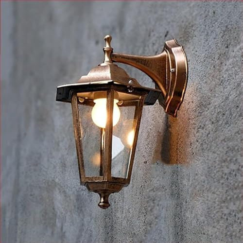 European Wall Light Light Lantern Wall Light Light Parete Fixtures Illuminazione Rustico - Wall Sconce Lampada da parete, Luminaire Metallo Lampada da parete esterna Patio Balcone Giardino Villa Piove