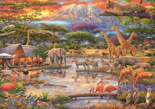 Schmidt Spiele 59708 Paradies am Kilimandscharo, Puzzle 500 Teile, bunt