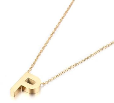 Homxi Halskette Anhänger Gold Frauen,Kette Edelstahl für Anhänger Frauen Buchstabe P Anhänger Kette Gold