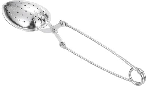 Sourcing Map Silver Stainless Steel Loose Tea Infuser Ball, 1 Pcs Egg Snap Tea Steeper with Handle
