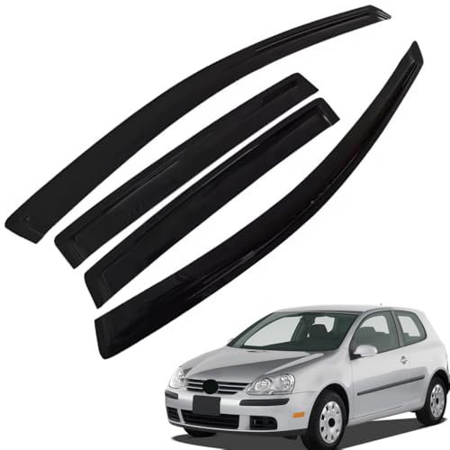 Windabweiser Autofenster für VW Golf 5/V,Car Comfort Windabweiser Regenabweiser Aerodynamisch Regenschutz Integrierte Deflektoren Luftabweiser