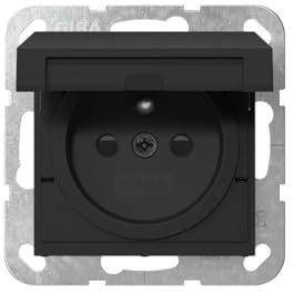 Steckd. Erdstift KD+SH Schwarz 4488005 4010337095798 Gira