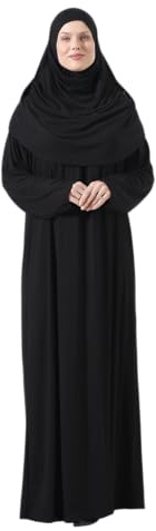 ihvan online Muslimische Gebetskleidung für Frauen, Islamisches Abaya mit Hijab, One Piece Langarm islamischen Dress