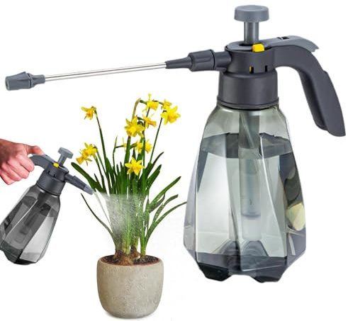 Spruzzatore a pompa a pressione per giardino, annaffiatoio a pressione d'aria, bottiglia portatile da 1,5 l con ugello regolabile per casa, piante in vaso e cura del, strumento di irrigazione