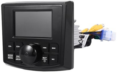 Steowsey Radio marina MP5 estéreo para barco, pantalla de 3 pulgadas, reproductor de vídeo multimedia, impermeable, Bluetooth, AUX, AM, FM RDS, para ATV, UTV