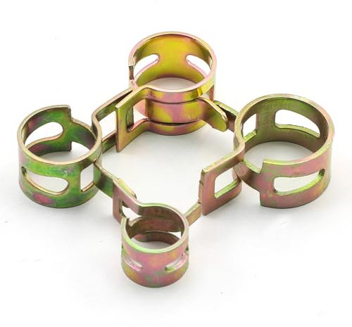 20-teilige Kraftstoffleitungs-Federklemme, 6–15 mm, Federklemme, Heizölleitung, Silikon-Vakuumschlauchklemmen, verzinkte Klemme aus Kohlenstoffstahl, Rohrklemme, M12 x 10 x 0,8, 20 Stück
