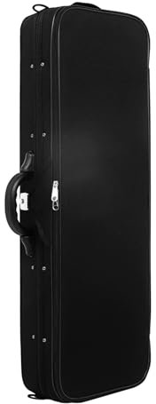 Professioneller 4/4 Violinenkoffer mit Hygrometer und Geigen-Tragegurt Saiteninstrumentenkoffer Violinenzubehör Aufbewahrung