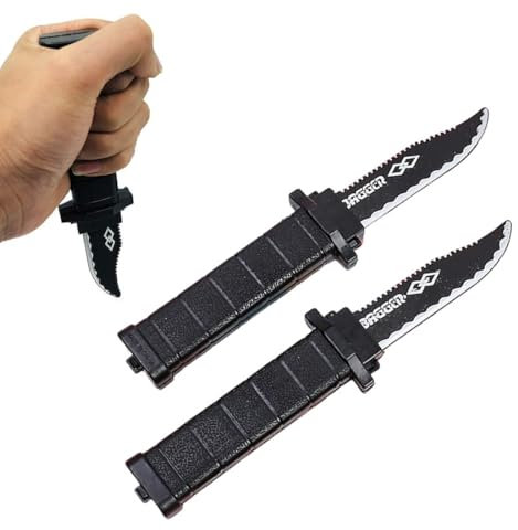 OUDQFCJ 2 Pcs Coltello Finto Retrattile Lama Celata Coltello a Scatto Teatro Magico in Plastica Scherzo Accessorio per Adulti Halloween Cosplay