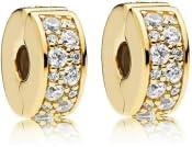 WEIMU Charms Stopper Gold 925 Sterling Silber für Armband Stopper Charms für Bead Charm Armband Anhänger Spacer